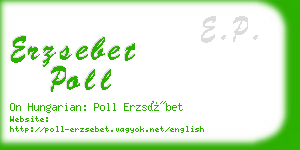 erzsebet poll business card